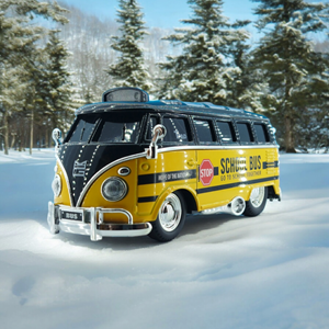 اسباب بازی ماشین فلزی فولکس اتوبوس مدرسه دودزا School Bus_اسباب بازی ماشین